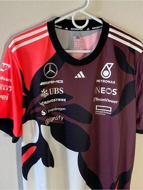New Adidas Mercedes AMG Petronas F1 Team Driver Jersey JZ6206 $100 - Size Large